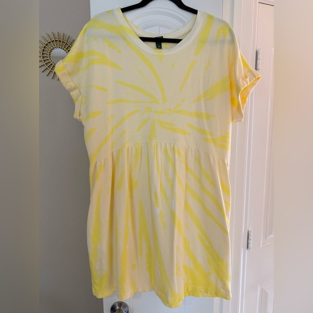 Wild Fable Yellow Tie-Dye Dress